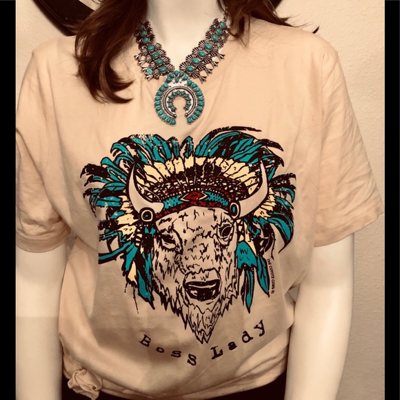 BOSS LADY TEE SHIRT SHORT SLEEVES PLUS SIZE XXL - Picture 2 of 3